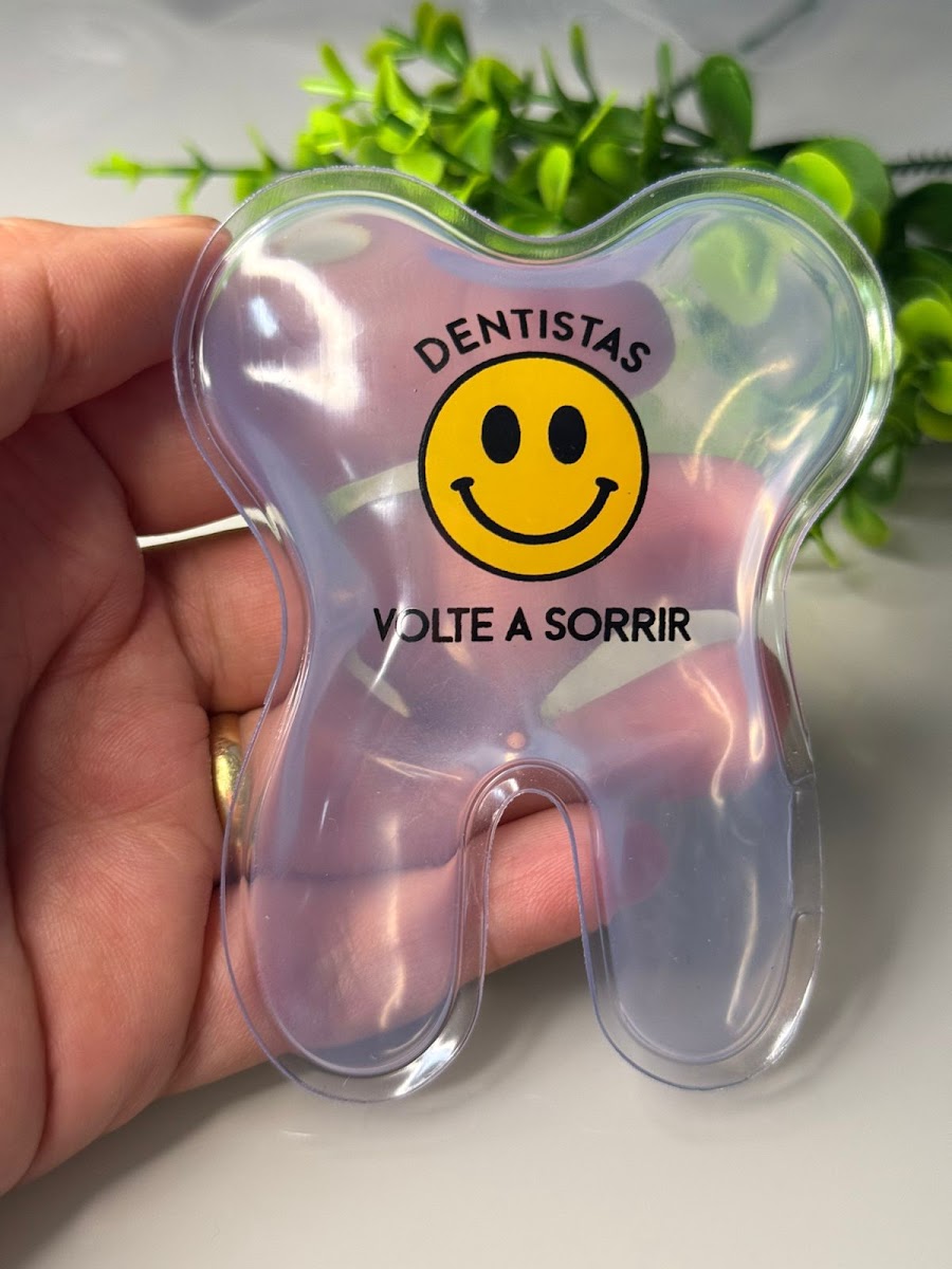 Bolsa térmica em formato de dente personalizada para clínica odontológica