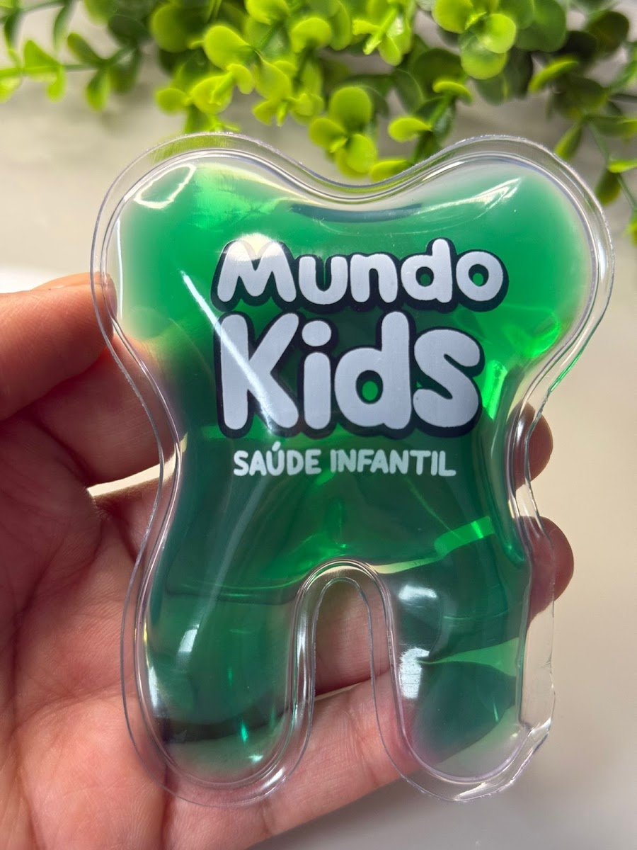 Bolsa térmica verde em formato de dente personalizada